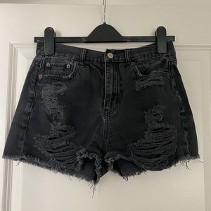 Ripped Mom Jean Shorts